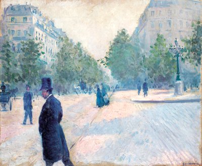 Place Saint Augustin, Clima Nebuloso, 1878 de Gustave Caillebotte