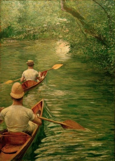 Botes en el Yerres de Gustave Caillebotte
