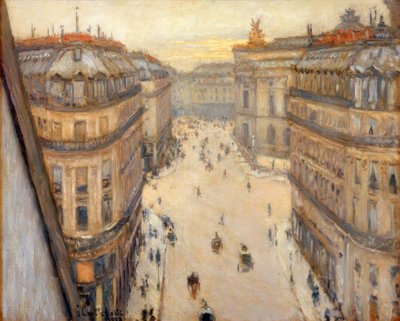 Calle Halévy, vista desde un sexto piso de Gustave Caillebotte