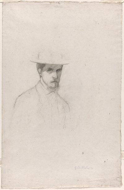 Autorretrato con sombrero de Gustave Caillebotte