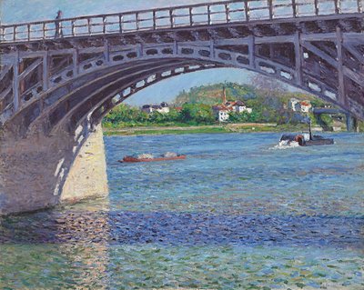 El Puente de Argenteuil y el Sena, c.1883 de Gustave Caillebotte