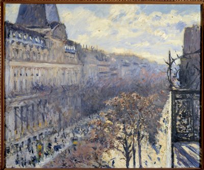 El Boulevard des Italians en París de Gustave Caillebotte