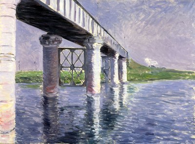 El puente en Argenteuil, 1885 o 1887 de Gustave Caillebotte