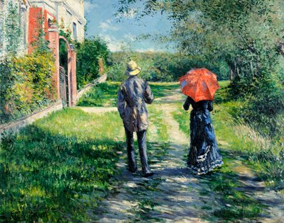 El camino cuesta arriba de Gustave Caillebotte