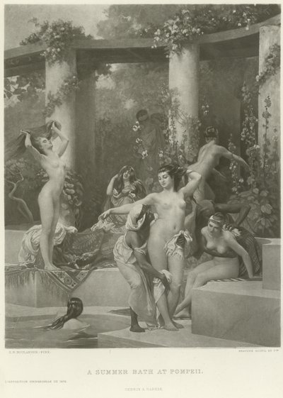 Un baño de verano en Pompeya de Gustave Clarence Rodolphe Boulanger