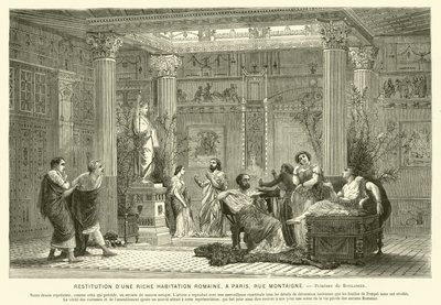 Reconstrucción de la casa de un romano adinerado, Rue Montaigne, París, Francia de Gustave Clarence Rodolphe Boulanger