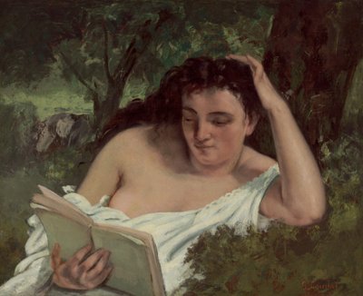 Una Joven Leyendo de Gustave Courbet