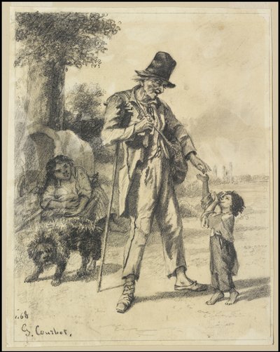 Limosna de un mendigo en Ornans de Gustave Courbet