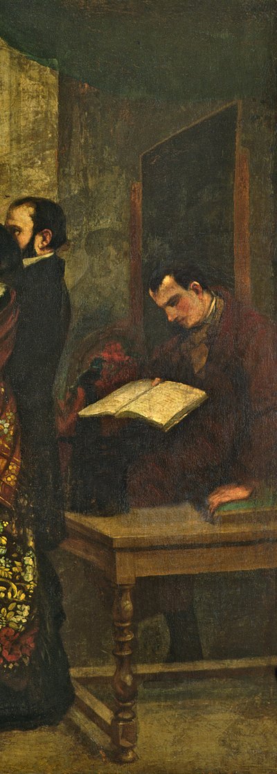 Baudelaire leyendo un libro, detalle de 