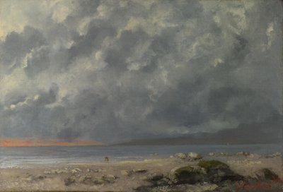 Escena de playa de Gustave Courbet