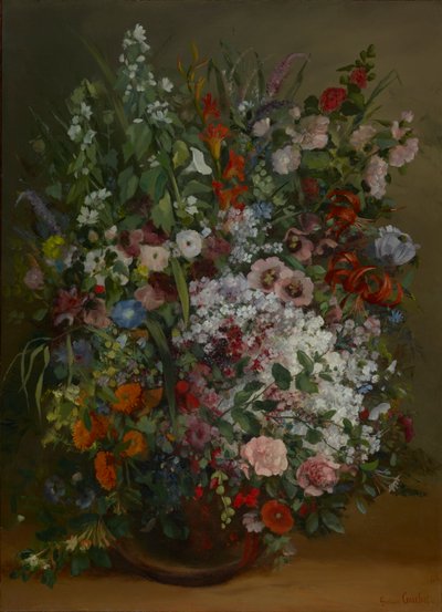 Ramo de Flores en un Jarrón de Gustave Courbet