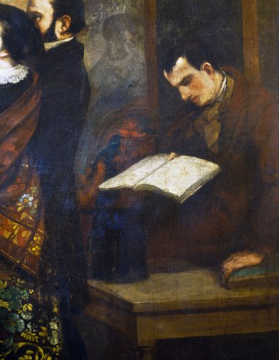 Charles Baudelaire (detalle) de Gustave Courbet