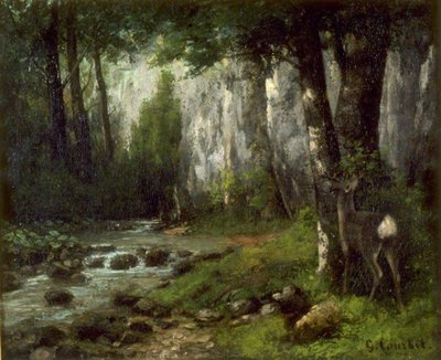 Courbet - Ciervo en el bosque, hacia 1839-1877 de Gustave Courbet