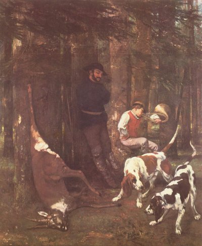 La presa (caza con perros) de Gustave Courbet