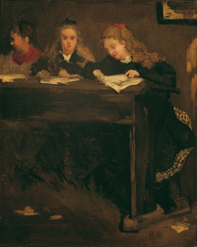 tres colegialas de Gustave Courbet