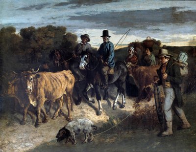 Campesinos de Flagey regresando de la exposición de Gustave Courbet