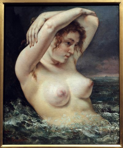 Mujer con ola de Gustave Courbet