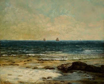 Francés: Les Bords de la mer à Palavas de Gustave Courbet