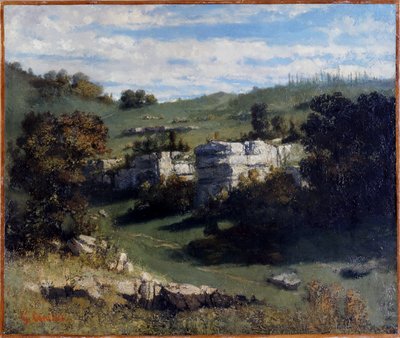 Francés: Paysage du Jura
Alemán: Landschaft des Jura de Gustave Courbet