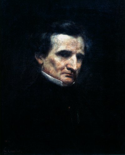 Hector Berlioz, compositor romántico francés, 1850 de Gustave Courbet