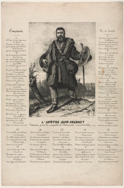 Jean Journet partiendo para la conquista de la armonía universal, 1850 de Gustave Courbet