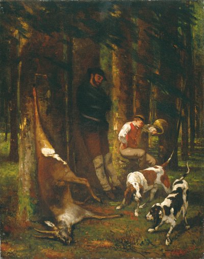 L"Hallali o La Curee, 1858-62 de Gustave Courbet