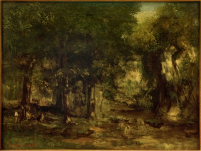 El refugio de los ciervos en el arroyo de Plaisir-Fontaine de Gustave Courbet