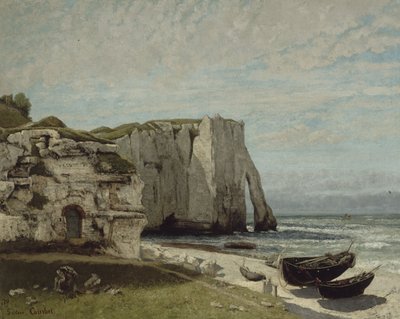 Los acantilados de Etretat tras la tormenta de Gustave Courbet