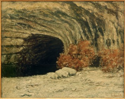 La fuente de la Loue, invierno de Gustave Courbet