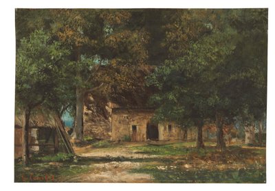 El jardín de la Madre Toutain en Honfleur de Gustave Courbet
