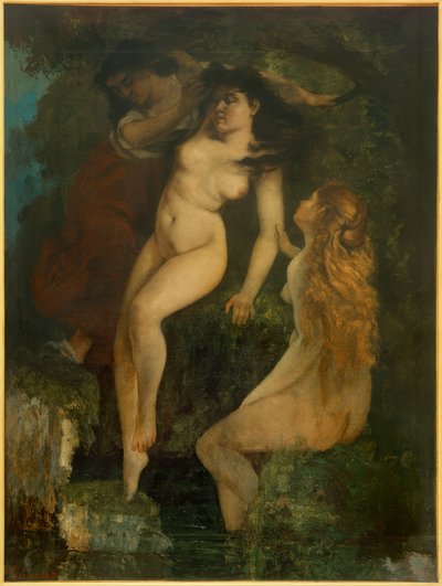 Las tres bañistas de Gustave Courbet