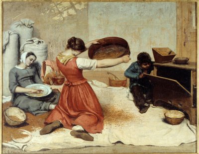 Las cribadoras de trigo de Gustave Courbet