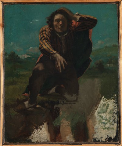 Al borde del precipicio de Gustave Courbet