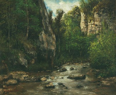 Paisaje cerca de Puit Noir cerca de Ornans, después de 1872 de Gustave Courbet
