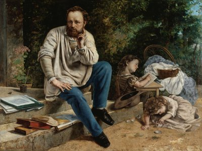 Pierre-Joseph Proudhon 1809-1865 y sus hijos de Gustave Courbet