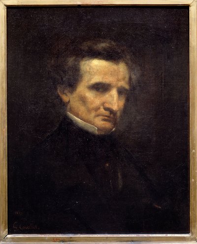 Retrato de Hector Berlioz (1803-1869), compositor francés. de Gustave Courbet