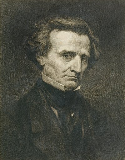 Retrato de Hector Berlioz (1803-69) grabado por A. Gilbert, publicado en la 