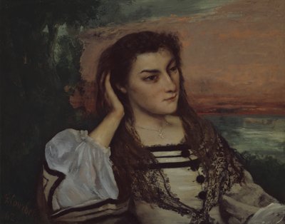 Rêverie (Retrato de Gabrielle Borreau) de Gustave Courbet