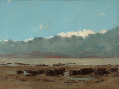 Rocas negras en Trouville de Gustave Courbet