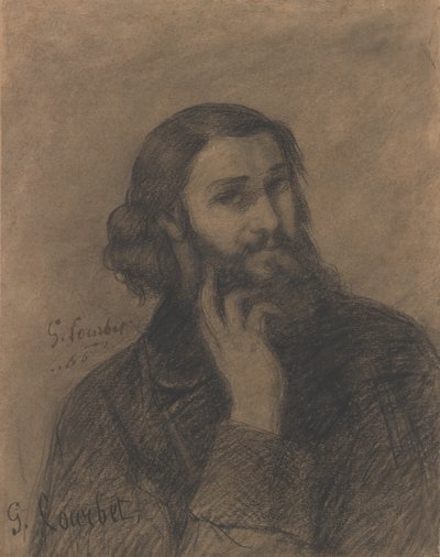 Autorretrato, c.1866 de Gustave Courbet