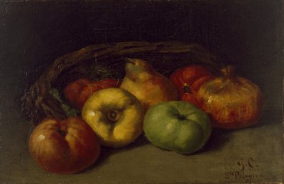Naturaleza muerta con manzanas, pera y granadas de Gustave Courbet