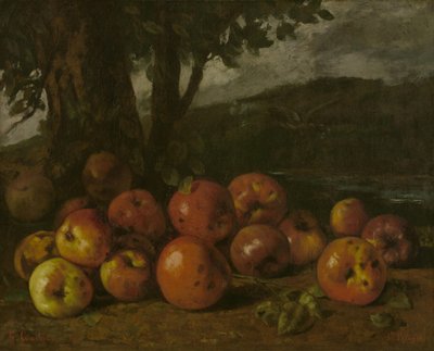 Bodegón con manzanas de Gustave Courbet