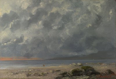 Escena de playa de Gustave Courbet