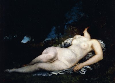 Estudio para una mujer durmiendo, c.1852 de Gustave Courbet