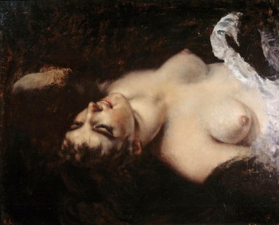 Estudio para la mujer con el loro de Gustave Courbet