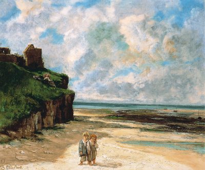 La playa de Saint-Aubin-sur-Mer de Gustave Courbet