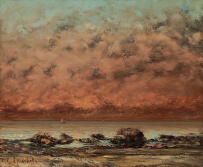 Las rocas negras en Trouville de Gustave Courbet