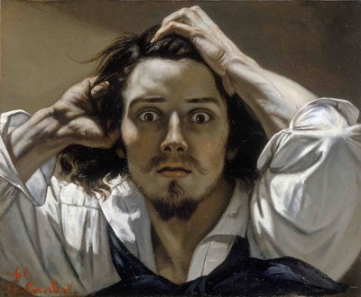 El hombre desesperado (Autorretrato) de Gustave Courbet