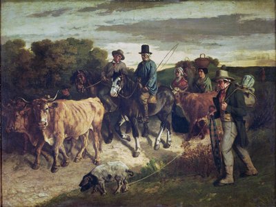 Los campesinos de Flagey regresando de la feria de Gustave Courbet