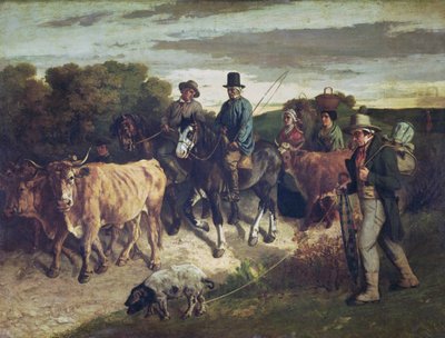 Los Campesinos de Flagey Volviendo de la Feria de Gustave Courbet
